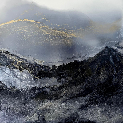 Peinture abstraite 967 Brume/Fuji de Silvia Depaire chez Carré d'artistes